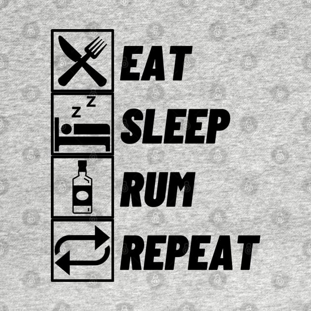 Eat Sleep Rum Repeat by Qkibrat